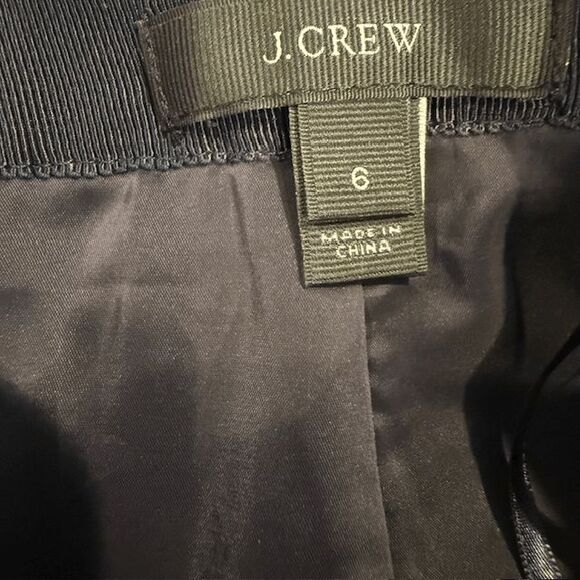 J. Crew Sequin Mini Skirt Navy Blue with Pockets Back Zipper Size 6 - Picture 5 of 11